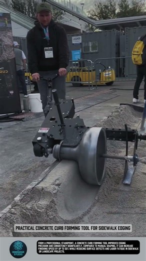 Practical Concrete Curb Forming tool for sidewalk edging #tools