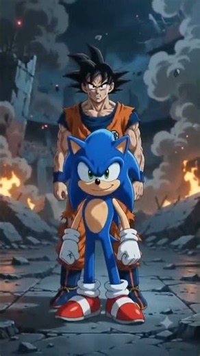 Goku vs Sonic: The Ultimate Power Battle 🔥⚡ #goku #anime