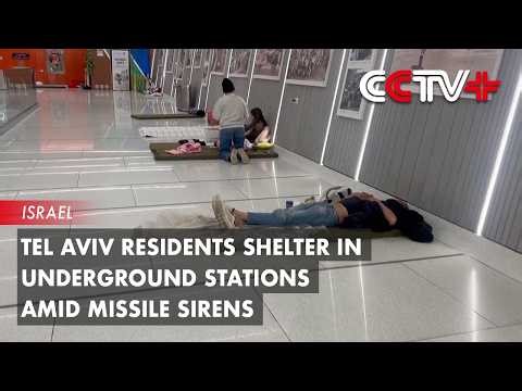 Tel Aviv Residents Shelter in Underground Stations Amid Missile Sirens