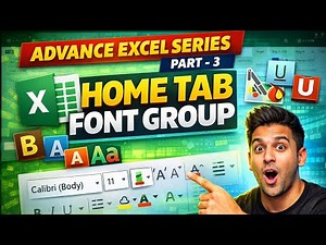 Advance Excel Series Part-3 Home Tab Font Group - R.P COMPUTER INSTITUTE