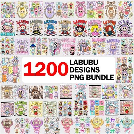 1200  Labubu Character PNG Designs Bundle (digital Download) - Etsy