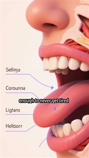 Your tongue is a super-muscle… stronger than you think! 👅⚡ #BodyAndWorldFact #DidYouKnow