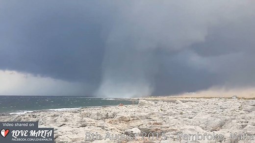 TORNADO IN MALTA It might not be a full size tornado, but it looks powerful enough. Some heavy weather in Malta today! Click HD for better video quality. | Love Malta