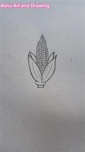 How to draw a corn 🌽 #art #drawing #easydrawing #youtubeshorts #reels #shorts