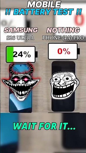 SAMSUNG S26 ULTRA vs NOTHING PHONE (4A) PRO 🔥 !! mobileBattery Test