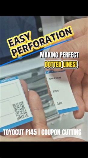 EASY PERFORATION! ✂️ Making Tear-Off Coupons with NO DIE COST!#perforation #couponcutting #nodiecost
