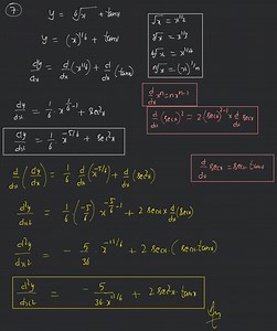 Find the first derivative and second derivative of given functi... | Filo