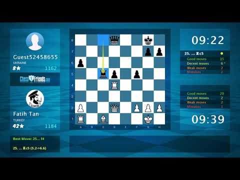 Chess Game Analysis: Fatih Tan - Guest52458655, 1-0 (By ChessFriends.com)