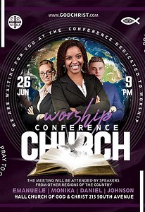 Free Church Conference Invitation PSD Template  - 10031947 | by ElegantFlyer