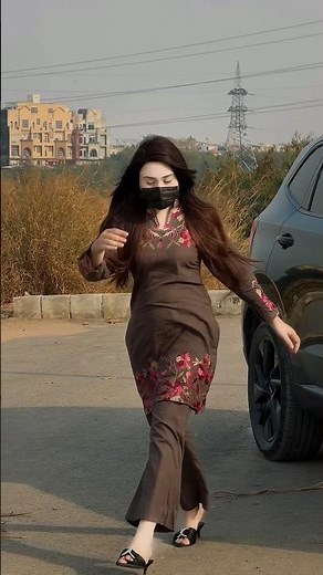 Brown Embroidered Outfit ✨ Elegant Style & Grace #shorts #fashion #viral #viralvideo