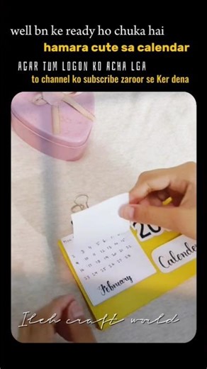 2026 Calendar DIY 🎀💐📆 #ilehcraftworld #vecna