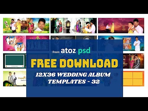 FREE DOWNLOAD - 12x36 Christian wedding album PSD templates