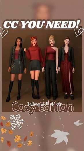 Sims 4 CC YOU NEED 🍁 Cozy Edition | Falling for November Collection by LiyahSim 🍷🖤