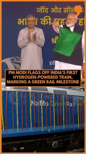 PM Modi Flags Off India's First Hydrogen-Powered Train | Green Rail Revolution Begins | News9