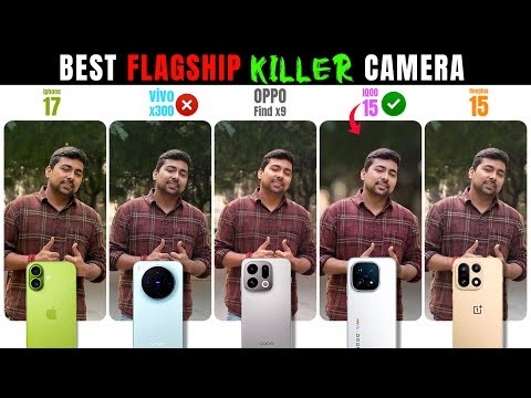 vivo X300 vs iPhone 17 vs OPPO Find X9 vs OnePlus 15 vs iQOO 15 - In Depth Camera Comparison Test
