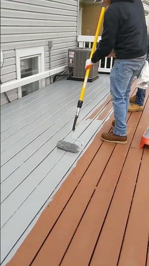 The faster way to stain deck #behr #stain #deck #revive