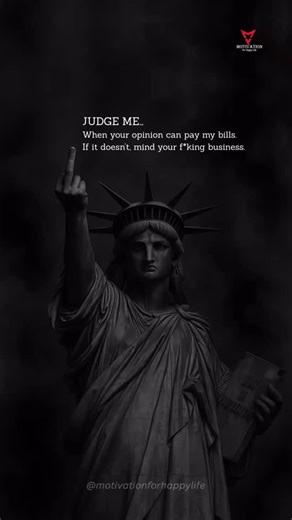 Motivational Quotes | Self Help | Wisdom on Instagram: "Judge me… when your opinion starts paying my bills. Till then, stay quiet and mind your own peace. 💀 The louder they talk, the less they’re doing. So stay focused, stay savage, and let success go viral for you. 💸 viral attitude quotes, trending reels quotes, savage mindset, bold quotes, viral motivation, real talk quotes, confidence mindset, attitude reel captions, powerful lines, motivation for life, viral quote post, boss energy, fearle