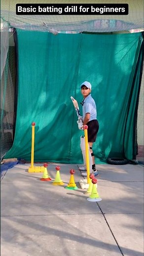 basic batting drill for beginners #cricket #trending #grassrootscricket #ipl #shortvideo 🥎🥎✅✅