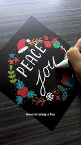 113K views · 1K reactions | Christmas lettering idea! #reelsfb #calligraphy #lettering #handlettering #art #artwork #fblifestyle #explore #Christmas | handlettering.is.fun | Facebook