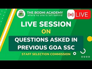 GOA SSC(STAFF SELECTION COMMISSION) PAST YEAR QUESTIONS & SOLUTIONS | GOA PSI |