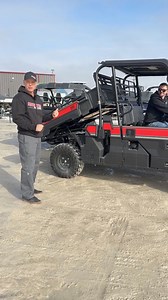 This Kawasaki Mule turns even the most mundane tasks into exhilarating experiences! We mean, seriously, it's equipped with a power dump! 💯 #Kawasaki #Mule #SxS #UTV #YourOneStopPowersportsShop | Adventure Power Products Ltd
