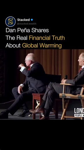 Stacked™ | Business | Mindset | News on Instagram: "Dan Peña on climate panic vs capital reality At the premiere Q&A of his documentary, Dan Peña unloaded a brutal take on climate fear: “If sea levels were really gonna rise 10 feet… Florida, London, and most of Europe would be wiped out. But guess what? Banks are still giving 30-year mortgages on beachfront condos. Not one investment prospectus warns about it. If it were true, the banks wouldn’t touch it. They know it’s bullshit.” His point? Fol