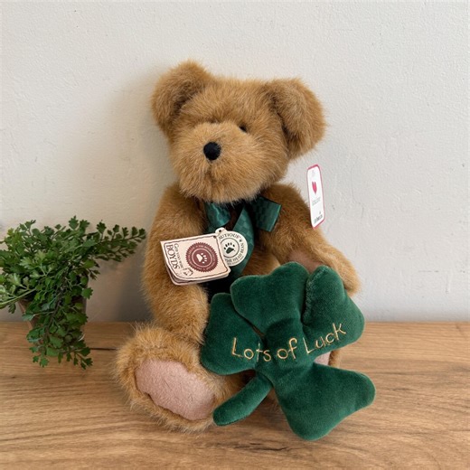 Boyds Bear Plush | Lucky Shamrock Teddy Bear | Boyds Collection Stuffed Animal | St Patrick Gift Decor - Etsy
