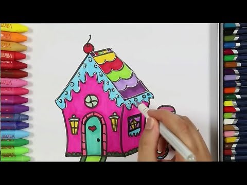 Colorate pagine da colorare 💕 | Come disegnare una casa colorata | Disegni da colorare