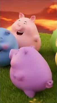 Five Colorful Pigs Song – Fun Farm Animals Dance for Kids