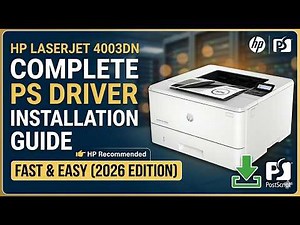 How to Download PS driver and Install || HP laserjet Pro 4003dn