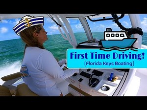 Learning How to Drive a Boat in Marathon, Florida | First Time at the Helm 🚤