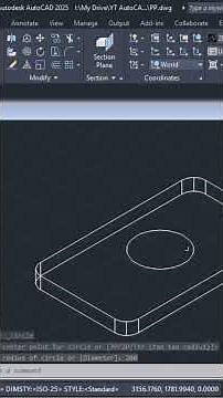 19. How to use the Presspull Tool in AutoCAD to create a cut
