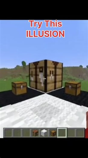 Minecraft Illusion Trick 🤯 Crafting Table Magic! #Shorts