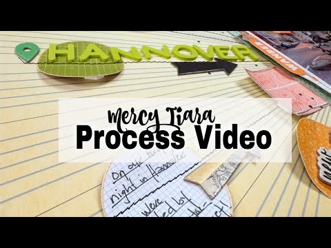 Scrapbooking Process: Hannover Layout with Arrows