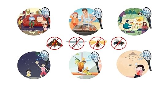 4000V Bug Zapper USB Rechargeable Electric Fly Swatter