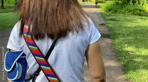 Holter monitor device and daily blood pressure recorder on human female body. Daily cardiogram monitoring. Health care and disease prevention