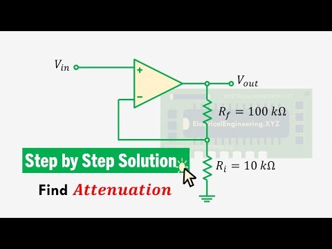 How to calculate Attenuation of Op Amp Non Inverting Feedback Circuit
