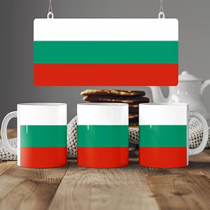 Flag of Bulgaria Mug Ceramic Patriotic Coffee & Tea Cup, Glossy Print - Etsy