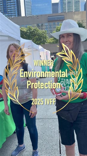 We are excited to announce that a documentary film about the Plant Based Treaty team at COP29 in Baku, Azerbaijan, in November 2024, has won the Environmental Protection Category of the 2025 International Vegan Film Festival! “Food Systems Change Not Climate Change: Plant Based Treaty at COP29” directed by Hoshimi Sakai, features 5 animal rights activists who suit up to attend the world’s largest climate change conference with one mission: to demand a global treaty to end animal agriculture — a 