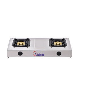 [Hot Item] High Quality Stainless Steel 2 Burner Gas Cooker Home Use Gas Stove