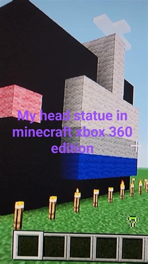 my head statue in minecraft xbox 360 edition #minecraft #xbox360 #nostalgia #minecraftfans
