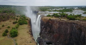 Aerial View to the Victoria Falls, Zimbabwe