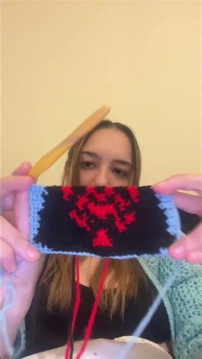 🧶 Star Wars Crochet Blanket Series – Darth Maul Square 🖤❤️