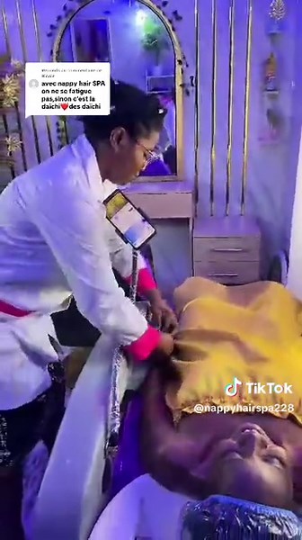 Réponse à @Nicole soins de détente au spa vip de chez NAPPY HAIR SPA offert #hairspa #hair #hairstyle #nappyhair