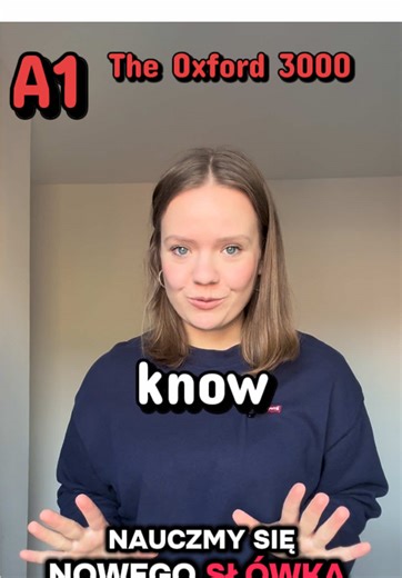 Jak przetłumaczyć słówko know na język Polski? #angielski
