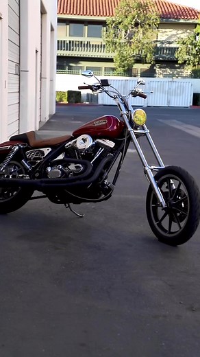 Holden's Harley FXR project pulling all the vintage chopper vibes topped off with that Yellow Lens RetroBright 5.75" LED. Video Via: Speed-Kings Cycle https://holley-social.com/HolleyRetroBrightFB #Holley #HolleyRetroBright #Harley #HarleyFXR | Holley