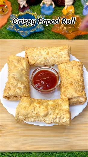Crispy Papad Roll | Papad Snacks | Papad Samosa Recipe #shorts #samosa #snacks #recipe #food #viral