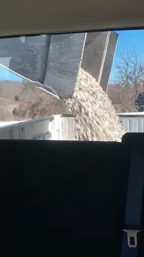 Here is what one ton of gravel looks like. This is crushed #57 limestone