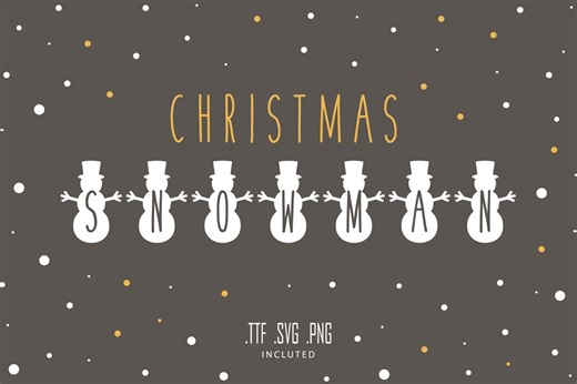Snowman Font Winter Font Snowman Monogram Christmas Font Holiday Font Christmas Script Frosty Font Canva Font Cricut Font Procreate Font - Etsy