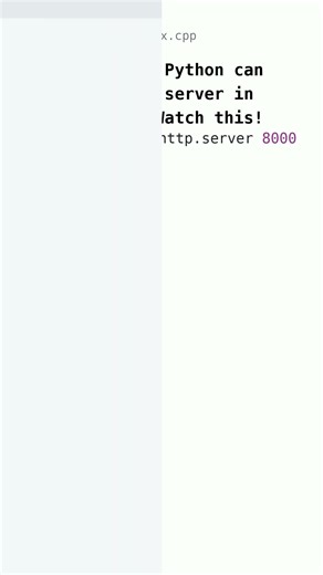 🚨 INSANE Python Trick! Launch a Web Server in 1 LINE! 🤯 #MindBlown
